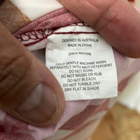 Abel The Label Pink Abstract Floral Back Cutout Boho Maxi A-line Dress XS - Picture 14 of 16